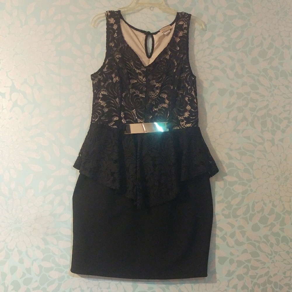 Black dress with lace